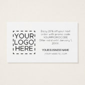 Promo-code Moderne marineblauw-goudkaarten Visitekaartje (Achterkant)