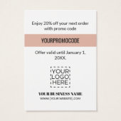 Promo Code Roos Gold Chevron Discount Kaart (Achterkant)