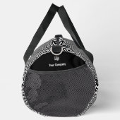 Promo Company Logo Naam Zwart & Wit Tegel Patroon Plunjezak (Rechts)