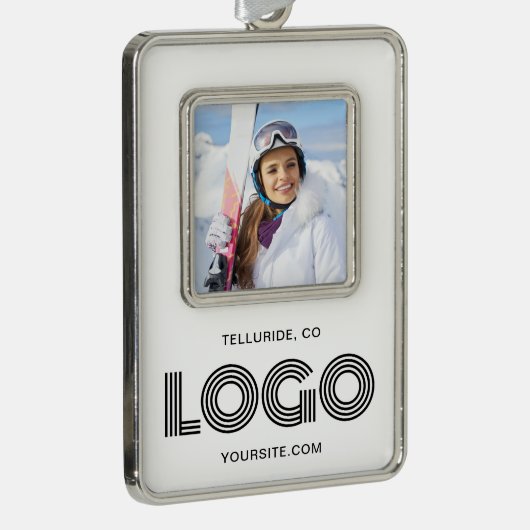 Promo Foto Modern Logo Verzilverd Omlijst Ornament (Rechts)