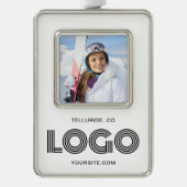 Promo Foto Modern Logo Verzilverd Omlijst Ornament (Voorkant)