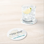 Promo Logo Latitude Longitude Martha's Vineyard Ronde Kartonnen Onderzetter (Insitu)