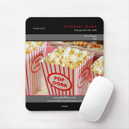 Promo Mousepad Popcorn Theme - HAMbyWG Muismat (Met muis)