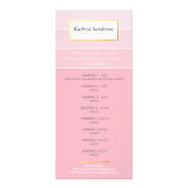 PROMO PRIJS DIENSTEN LIJST moderne chique roze omb Reclamekaart (Voorkant)