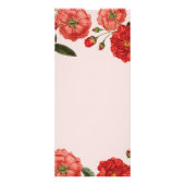 PROMO PRIJS DIENSTEN LIJST rode rozen bloem bloeme Reclamekaart (Achterkant)