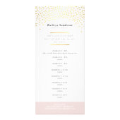 PROMO PRIJS SERVICE LIJST chique rustiek goud conf Reclamekaart (Voorkant)