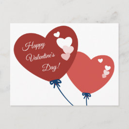 Promo Red Balloon Heart Happy Valentijnsdag Kaart