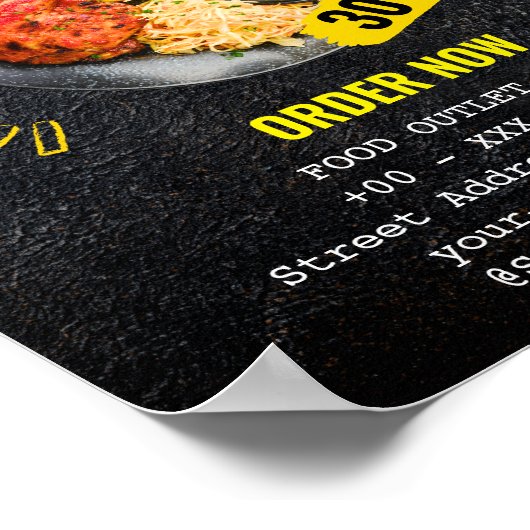 Promo Specials Restaurant Eten Poster (Hoek)