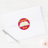 Promo voor handboek werknemers ronde sticker (Envelop)