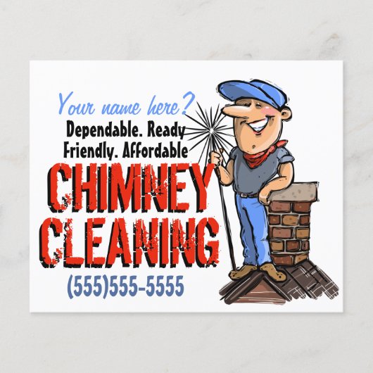  promo voor schoorsteenreiniging van schoorsteenve flyer (Voorkant)