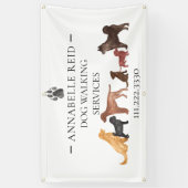 Promo Waterverf van Dog Walking Pet Sitter Service Spandoek (Verticaal)