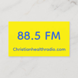 Promokaarten voor Christian Health Radio Visitekaartje