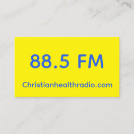 Promokaarten voor Christian Health Radio Visitekaartje