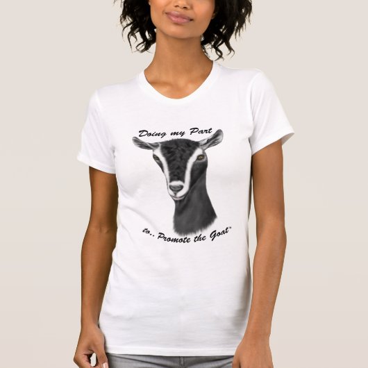 Promoot de Geit - Alpine Goat Portrait T-shirt (Voorkant)