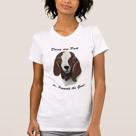 Promoot de Geit - Boer Geit Portret T-shirt (Voorkant)