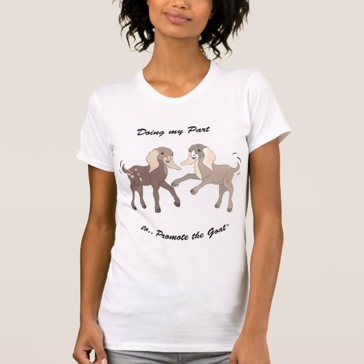 Promoot de geit - Cartoon Nubian Goat Kinder T-shirt (Voorkant)