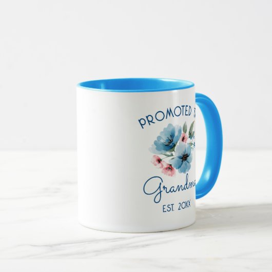Promoot op de  grootmoeder Waterverf Floral Mok (Voorkant rechts)