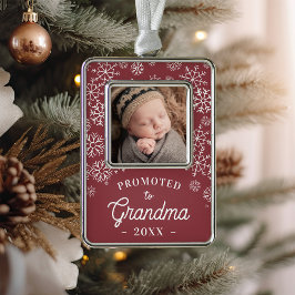 Promoot op Grandma Baby Photo Verzilverd Omlijst Ornament