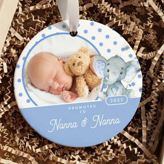 Promoot op Nonna Nonno Baby Boy Foto Keramisch Ornament