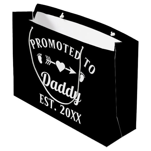 Promoot op papa Fatherhood Vaderdag Groot Cadeauzakje (Achterkant Gekanteld)