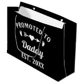 Promoot op papa Fatherhood Vaderdag Groot Cadeauzakje (Voorkant Gekanteld)
