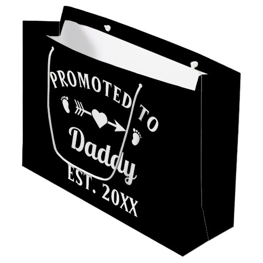 Promoot op papa Fatherhood Vaderdag Groot Cadeauzakje (Voorkant Gekanteld)
