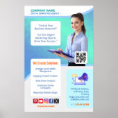 Promoot uw digital marketing bureau business poster (Voorkant)