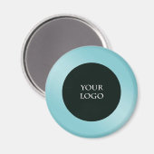 Promoot uw eigen zakelijke Logo, Blue Metallic Magneet (Voorkant / Achterkant)