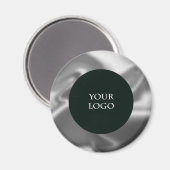 Promoot uw eigen zakelijke Logo, Silver Magneet (Voorkant / Achterkant)