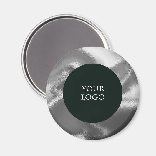 Promoot uw eigen zakelijke Logo, Silver Magneet (Voorkant / Achterkant)