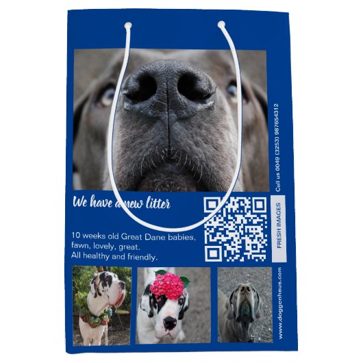 Promoot uw Puppies  Medium Cadeauzakje (Voorkant)