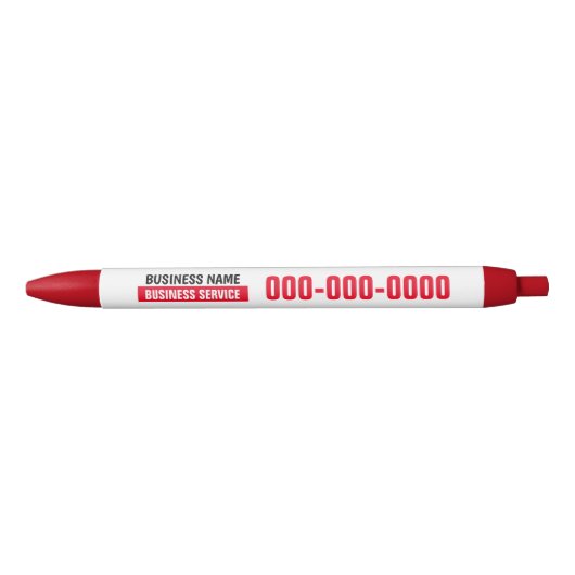 Promopen voor kleine bedrijven zwarte inkt pen (Voorkant)