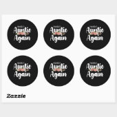 Promote To Auntie Again Ronde Sticker (Vel)