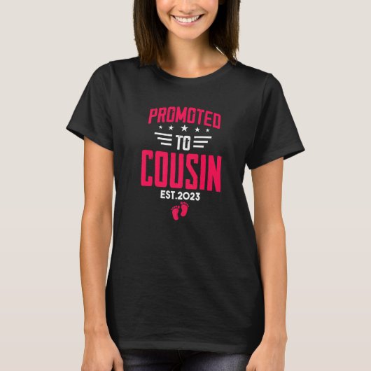 Promoted Cousin 2023 I'm Going To Be A Big Cousin T-shirt (Voorkant)