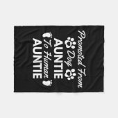 Promoted From Dog Aunt To Human Aunt Cute Auntie N Fleece Deken (Voorkant (Horizontaal))