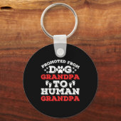 Promoted From Dog Grandpa To Human Grandpa Funny N Sleutelhanger (Voorkant)
