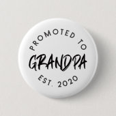 Promoted Grandpa Est.2020 Ronde Button 5,7 Cm (Voorkant)