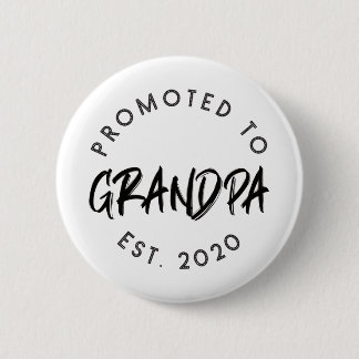 Promoted Grandpa Est.2020 Ronde Button 5,7 Cm