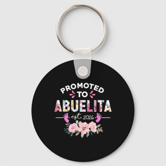 Promoted To Abuelita Est 2026 New Spanish Grandma  Sleutelhanger (Voorkant)
