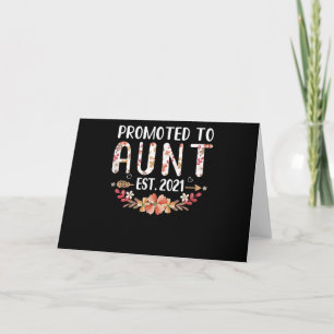 Promoted To Aunt Est 2021 Mothers Day New Aunt Kaart