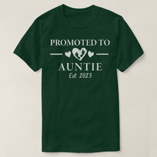 Promoted To Auntie 2023 Auntie Pregnancy Announcem T-shirt (Design voorkant)