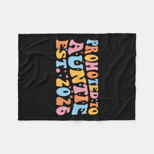 Promoted To Auntie 2026 Future Soon To Be New Aunt Fleece Deken (Voorkant (Horizontaal))