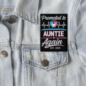 Promoted To Auntie Again Est 2026 Pregnancy Reveal Button (Insitu)