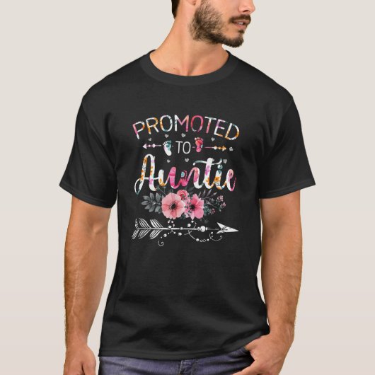 Promoted To Auntie Announcement Aunt New Auntie Mo T-shirt (Voorkant)
