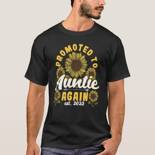 Promoted To Auntie Aunt 2023 Again 3 T-shirt (Voorkant)