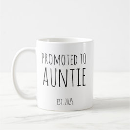 Promoted to Auntie Est 2025 New Aunt Gift Koffiemok