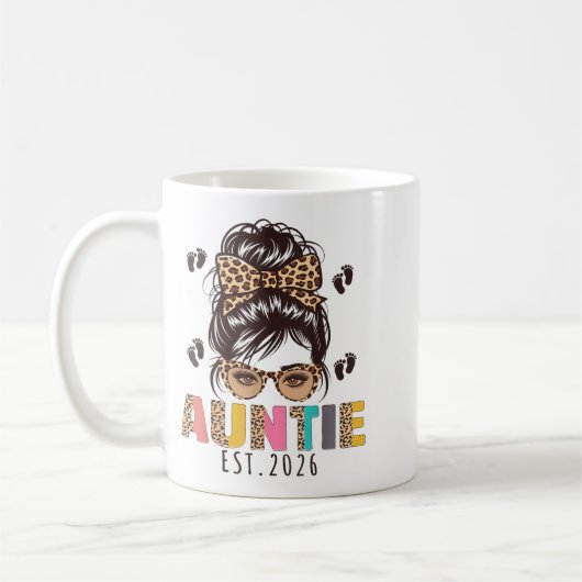 Promoted To Auntie Est 2026 Aunt To Be New Aunt Me Koffiemok (Links)