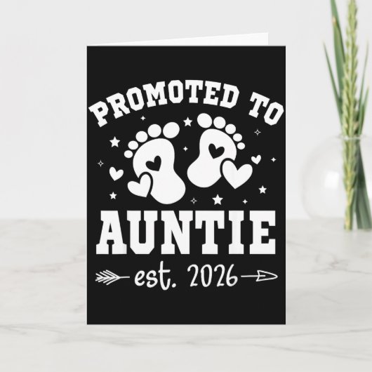 Promoted To Auntie Est 2026 Going To Be Aunt Annou Kaart (Voorkant)