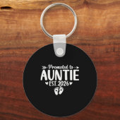 Promoted To Auntie Est 2026 Soon To Be New Aunt Ba Sleutelhanger (Voorkant)