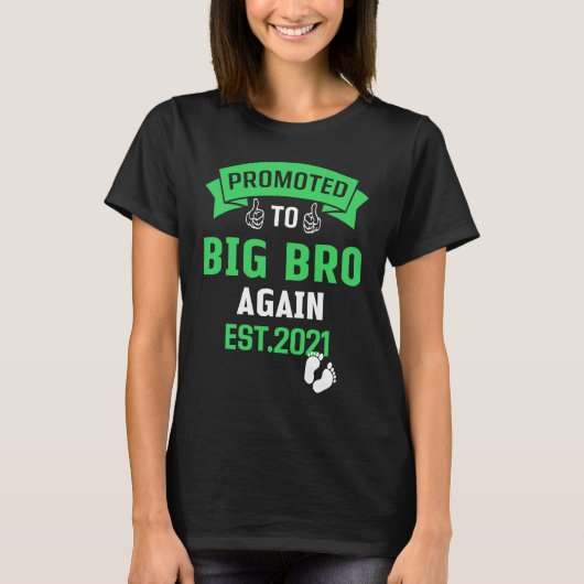 Promoted To Big Brother Again 2021 Older Brothers T-shirt (Voorkant)